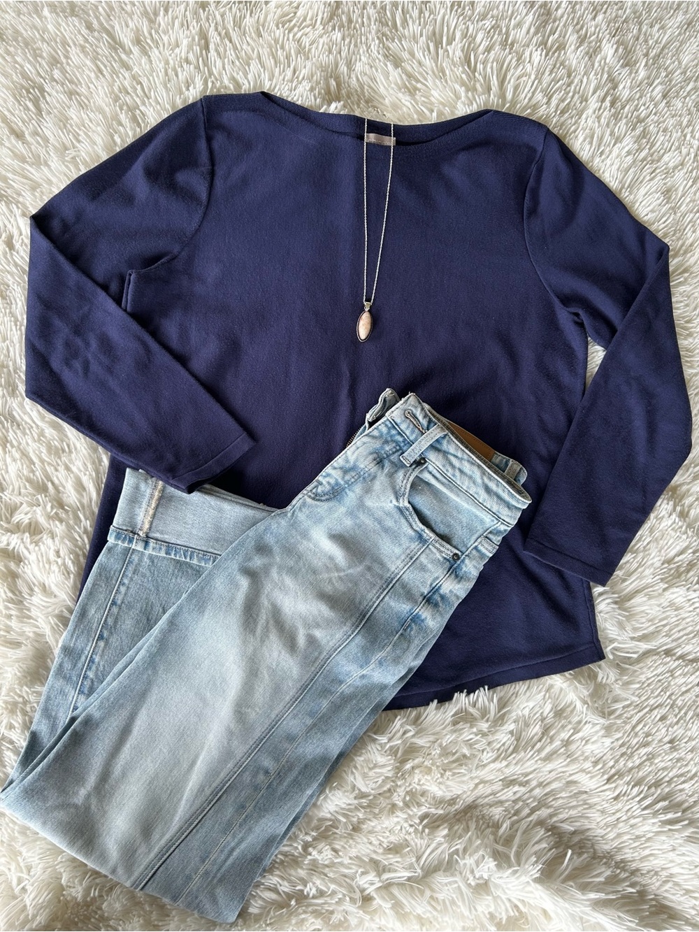 Chico's |  Navy Crewneck Sweater